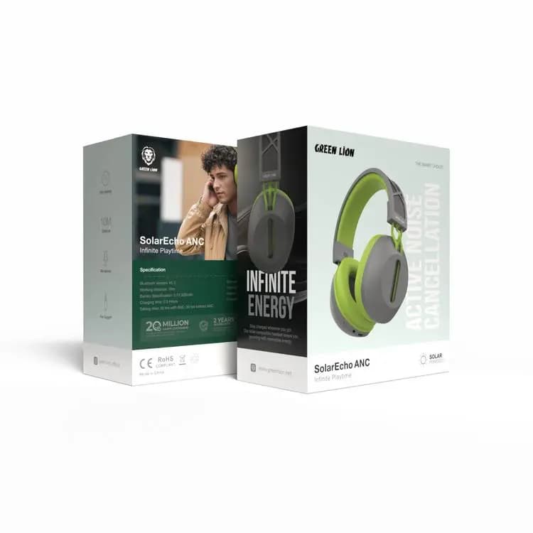 هدفون بلوتوث سولار گرین لاین Green Lion SolarEcho ANC Infinite Playtime — تصویر ۷