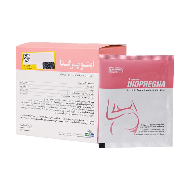 ساشه اینوپرگنا دارو افشان شایگان بسته 30 عددی — تصویر ۲
