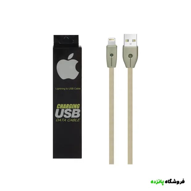 کابل شارژ تخت آیفون LED دار – طلایی