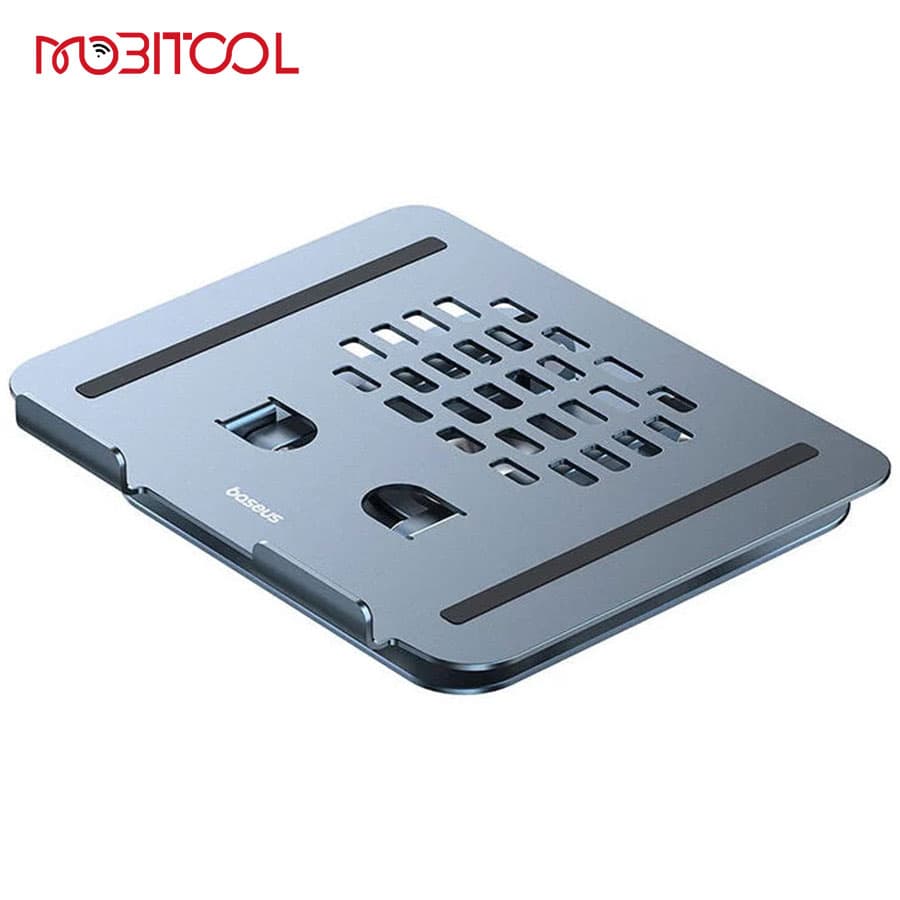 پایه نگهدارنده چرخشی و خنک‌کننده لپ تاپ تاشوی فلزی بیسوس Baseus Laptop Stand BS-HP017 UltraStable Pro Rotating B10059900811-00 — تصویر ۳