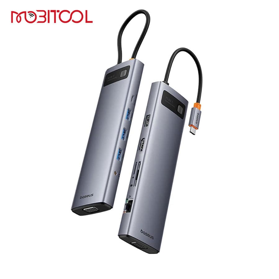 هاب تایپ سی 11 پورت بیسوس Baseus Metal Gleam Series 11 Port USB BS-OH147 B00030709811 — تصویر ۲