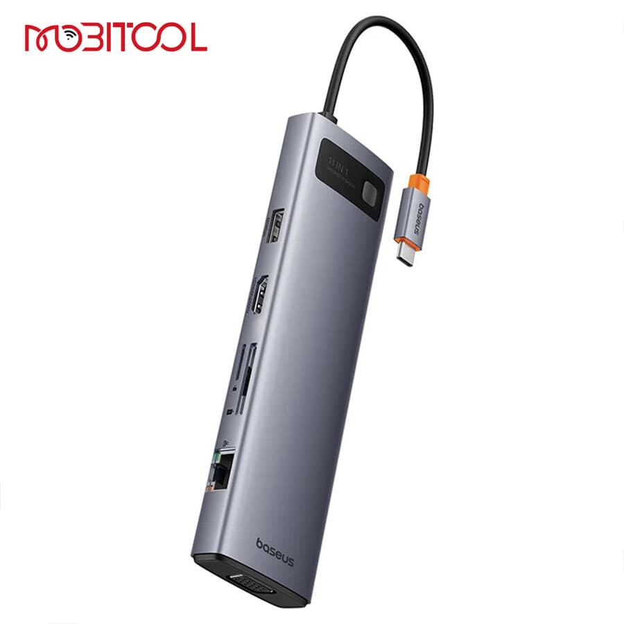 هاب تایپ سی 11 پورت بیسوس Baseus Metal Gleam Series 11 Port USB BS-OH147 B00030709811 — تصویر ۴
