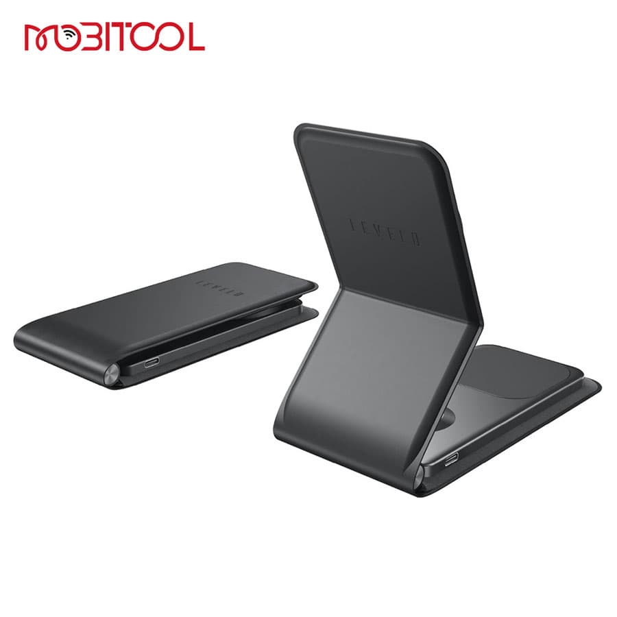 استند و شارژر وایرلس رو میزی سه کاره لولو Levelo Arch Trio MagSafe Wireless Qi Compact Charging Stand — تصویر ۲