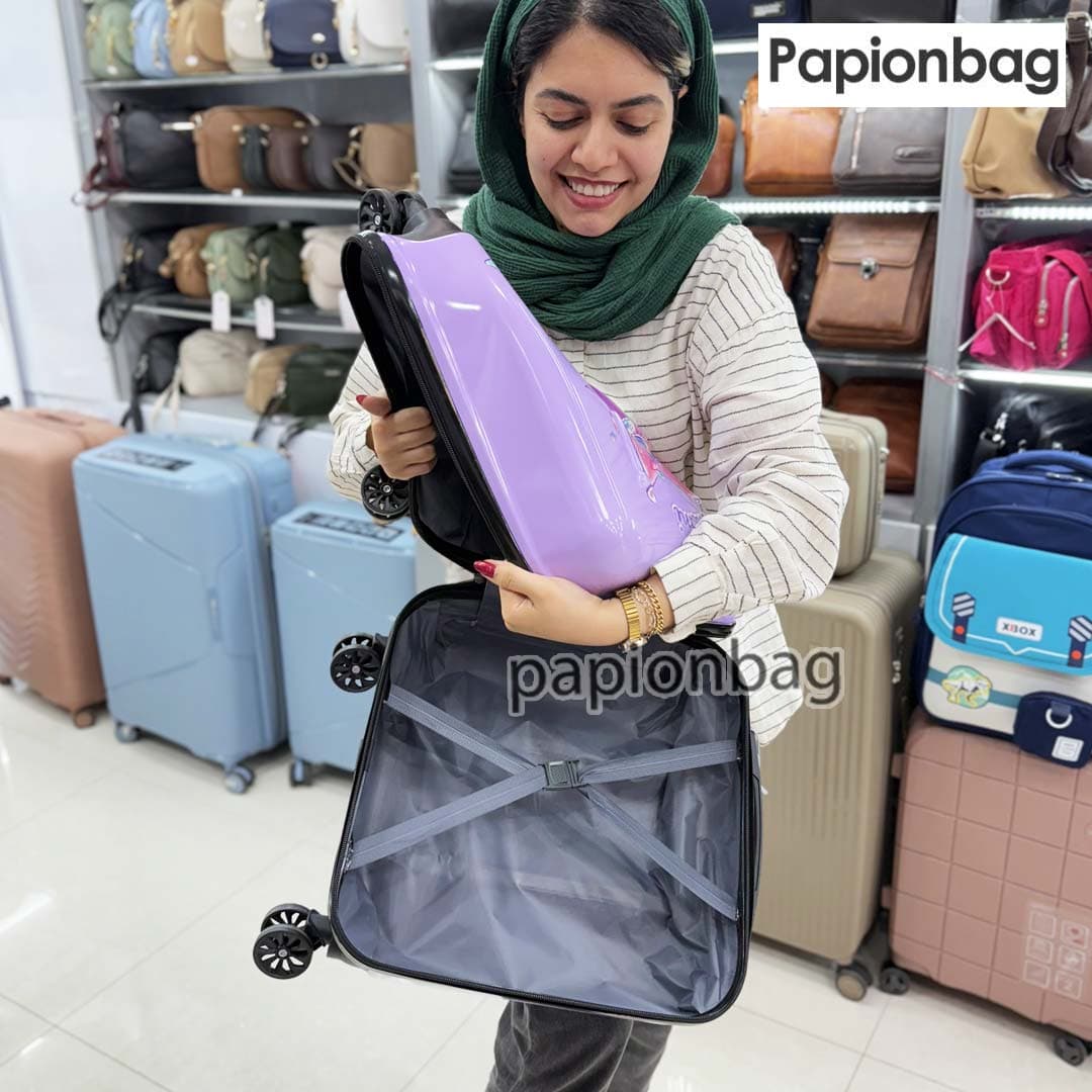 چمدان کرومی دخترانه فانتزی و کد980 — تصویر ۵