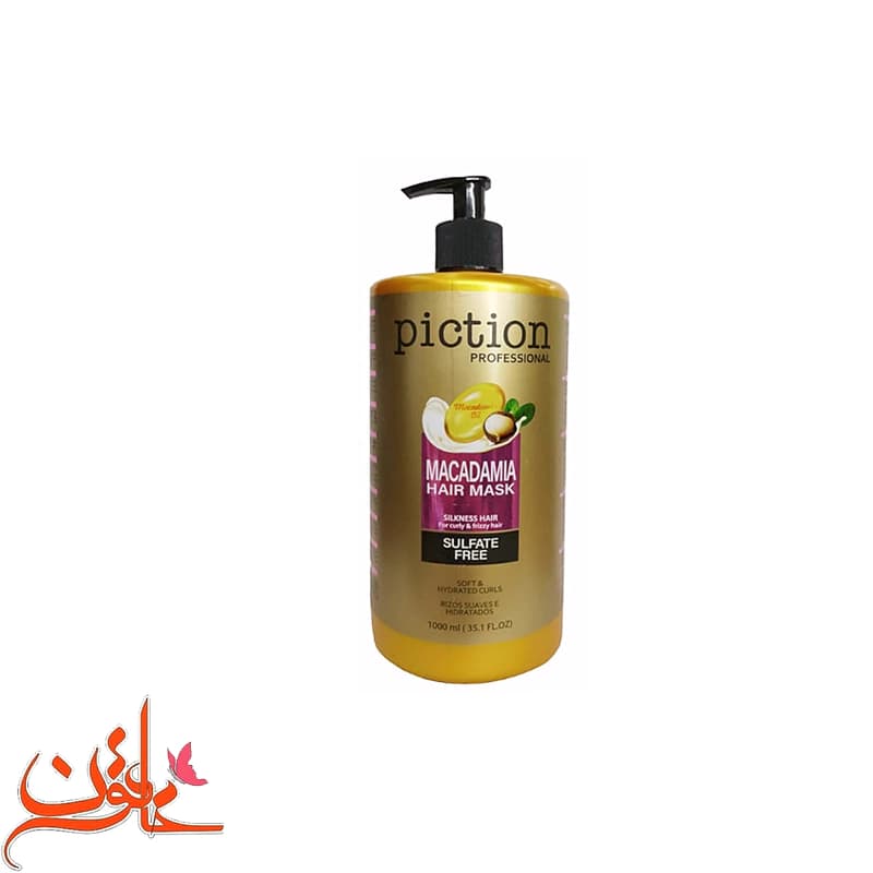 ماسک مو بدون سولفات پیکشن مدل ماکادمیا حجم 1000 میل Piction hair mask
