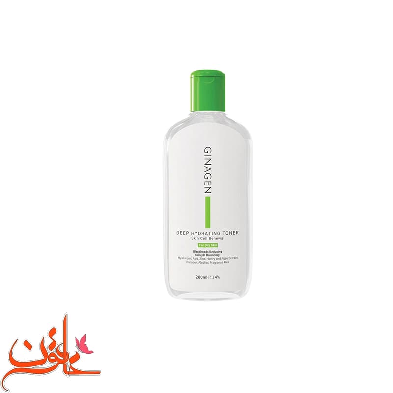تونر ژیناژن پوست چرب مدل Renewal حجم 200 میل Ginagen Toner