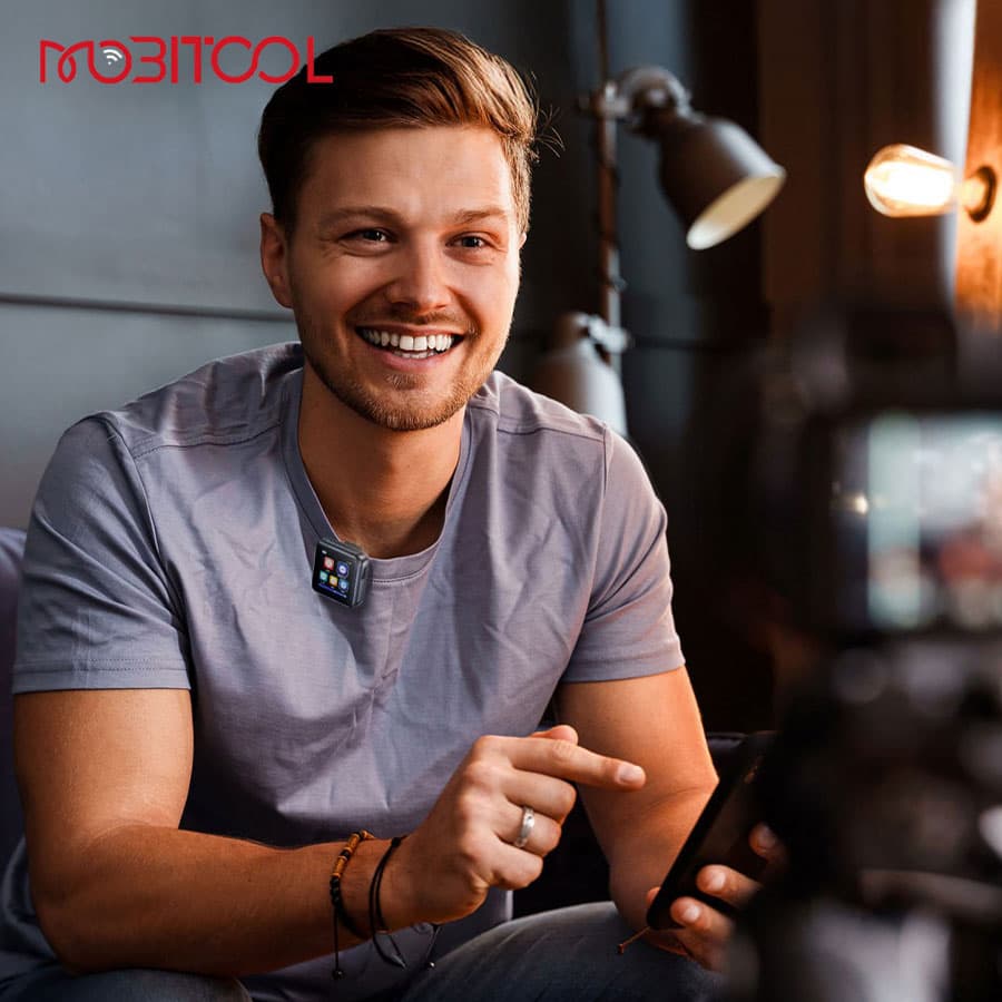 میکروفون یقه‌ ای حرفه ای 2 فرستنده وایرلس پاورولوژی Powerology Dual Microphone Professional Set PMLV2CMIC — تصویر ۵
