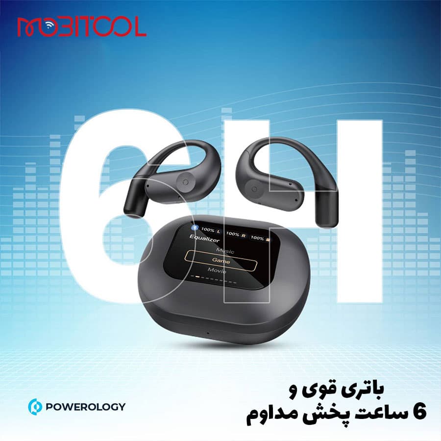 هندزفری بلوتوث القایی پاورولوژی Powerology Open Ear Wireless Stereo Earbuds PWLAU007 — تصویر ۴
