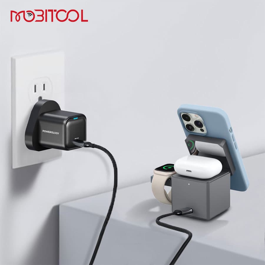 آداپتور 20 وات پاورولوژی Powerology Ultra Compact Gan Charger 20W PWCUQC016 — تصویر ۸