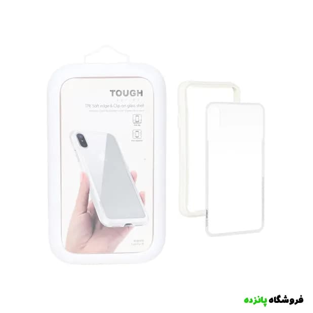 قاب دور بامپر پشت شیشه ای آیفون X مدل Joyroom1 – سفید