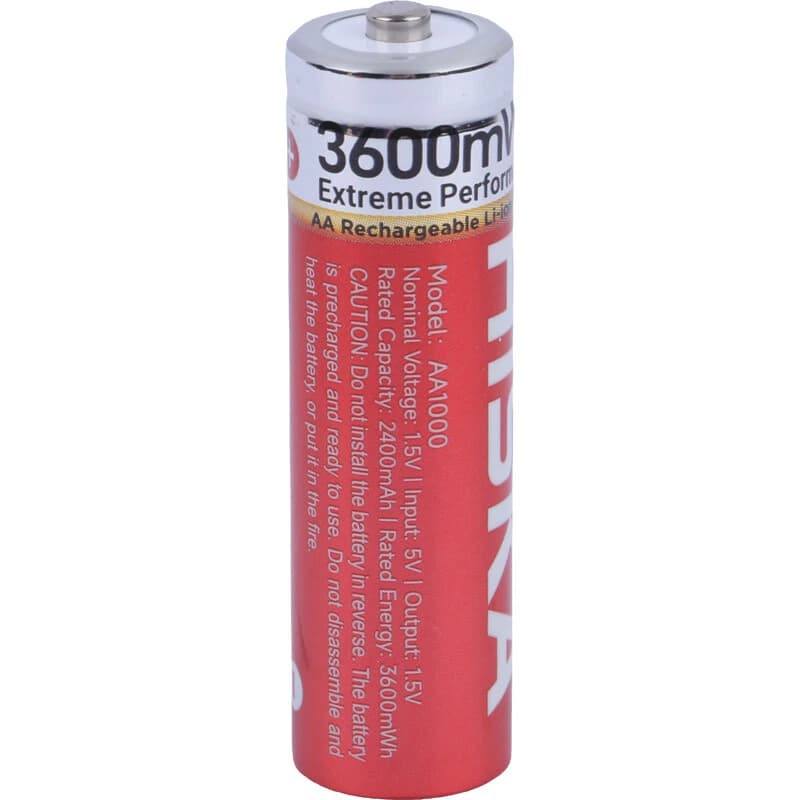 باتری دوتایی قلمی شارژی هیسکا Hiska H15-AA2 AA 2400mAh — تصویر ۵