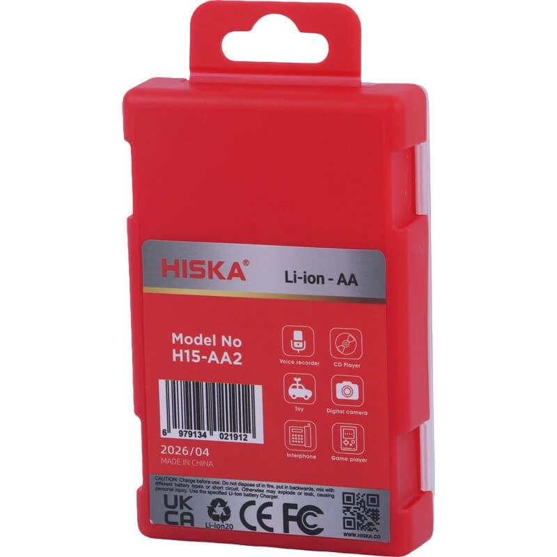 باتری دوتایی قلمی شارژی هیسکا Hiska H15-AA2 AA 2400mAh — تصویر ۷