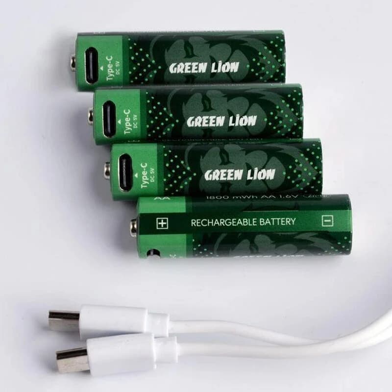 باتری چهارتایی قلمی شارژی Green Lion GNRGBAA AA 1800mWh — تصویر ۳