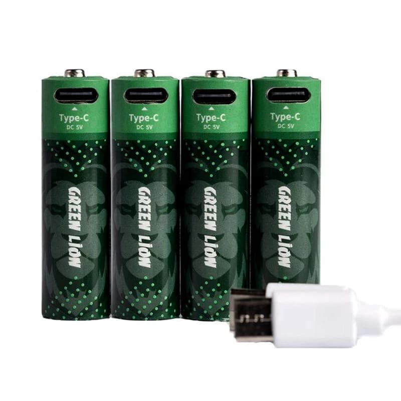 باتری چهارتایی قلمی شارژی Green Lion GNRGBAA AA 1800mWh — تصویر ۲