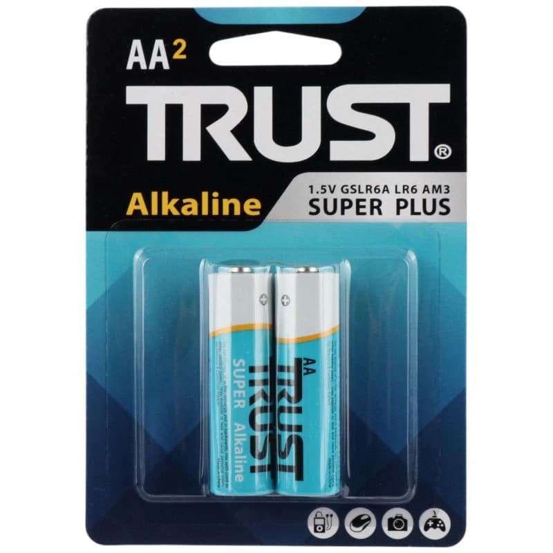 باتری دوتایی قلمی تراست Alkaline Super Plus LR6