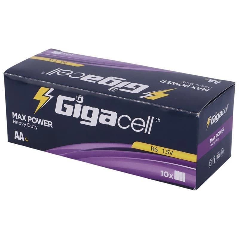 باتری چهارتایی قلمی گیگاسل Max Power Heavy Duty R6 شرینک — تصویر ۲