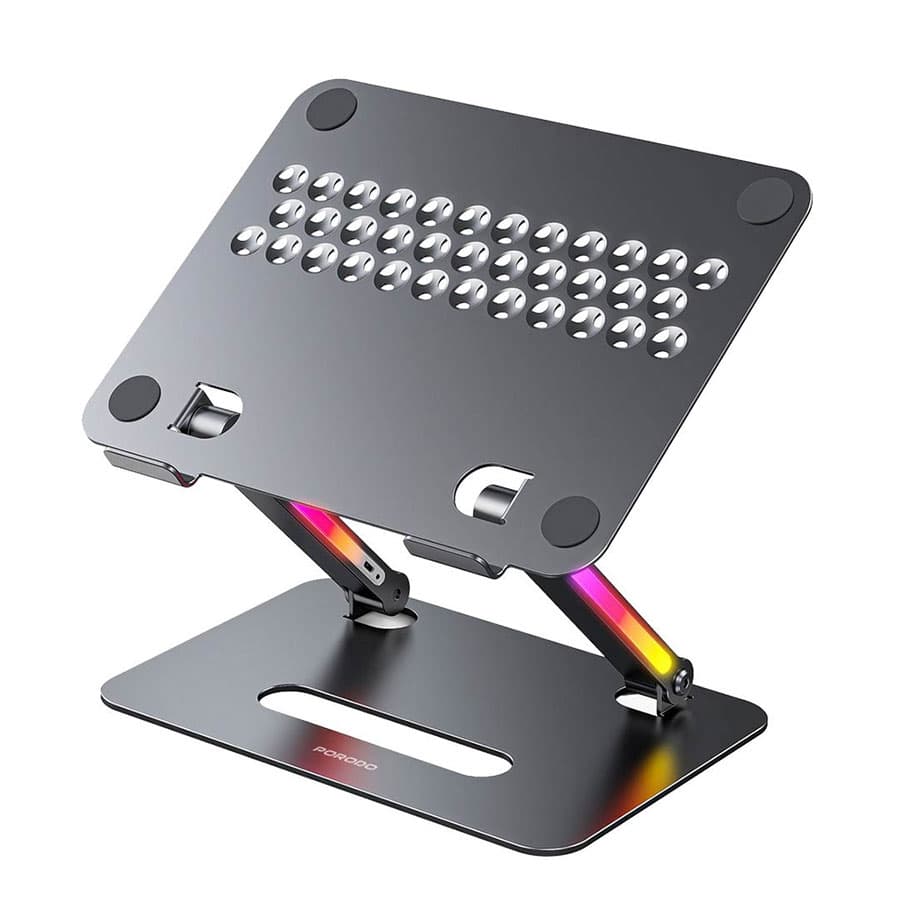 استند آلومینیومی لپ تاپ پرودو Porodo 17.3″ Aluminum Laptop Stand PD-LFST050-GY