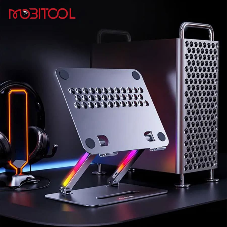 استند آلومینیومی لپ تاپ پرودو Porodo 17.3″ Aluminum Laptop Stand PD-LFST050-GY — تصویر ۲