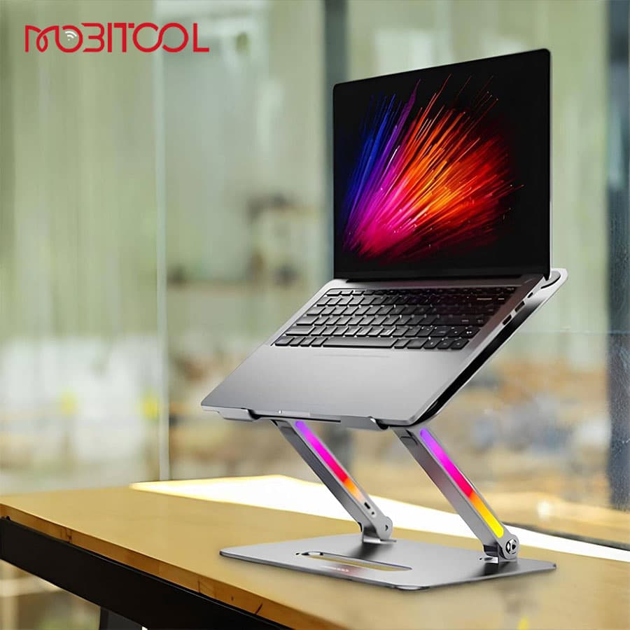 استند آلومینیومی لپ تاپ پرودو Porodo 17.3″ Aluminum Laptop Stand PD-LFST050-GY — تصویر ۳