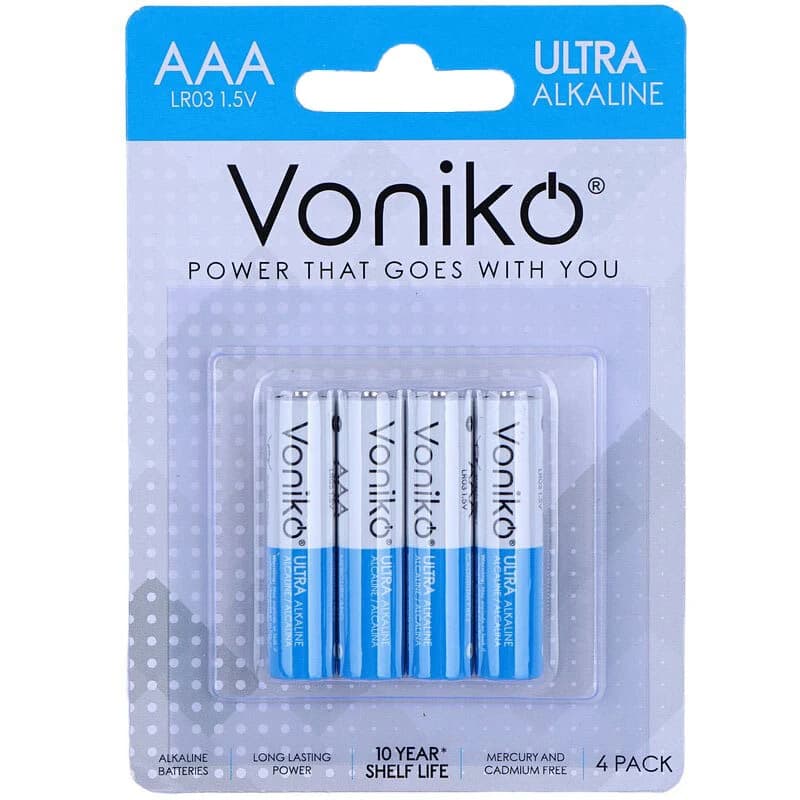 باتری چهارتایی نیم قلمی ونیکو Ultra Alkaline LR03 کد 1
