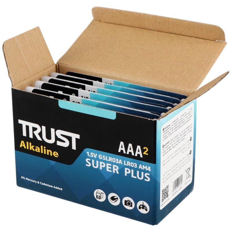 باتری دوتایی نیم قلمی تراست Alkaline Super Plus LR03 — تصویر ۳
