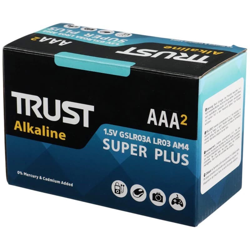 باتری دوتایی نیم قلمی تراست Alkaline Super Plus LR03 — تصویر ۲