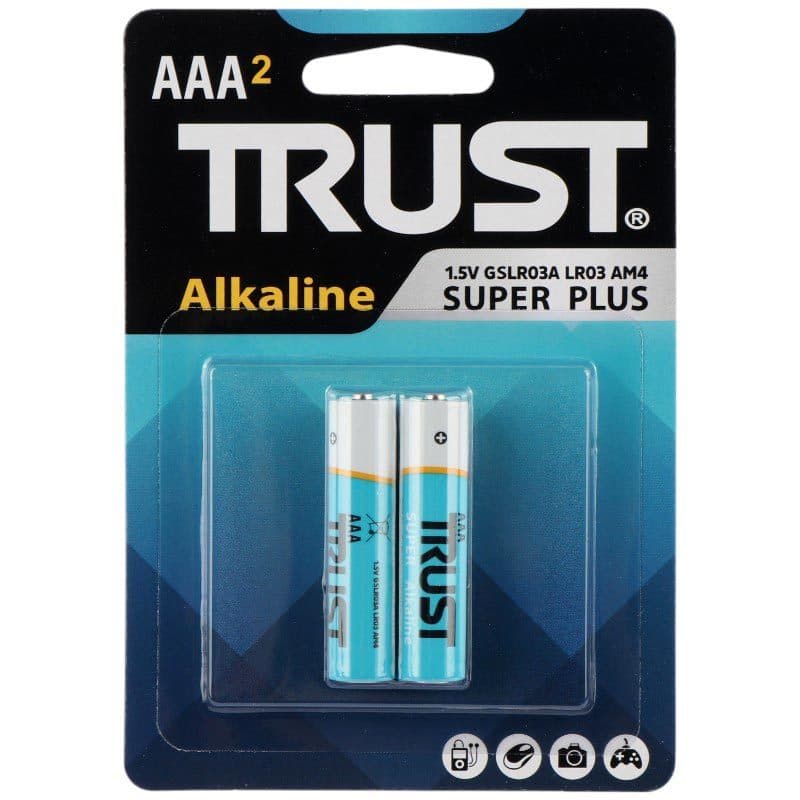 باتری دوتایی نیم قلمی تراست Alkaline Super Plus LR03 — تصویر ۴