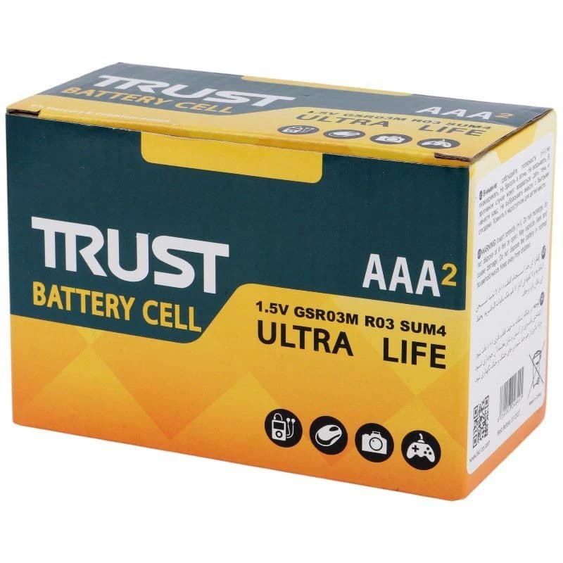 باتری دوتایی نیم قلمی تراست Ultra Life R03 — تصویر ۲