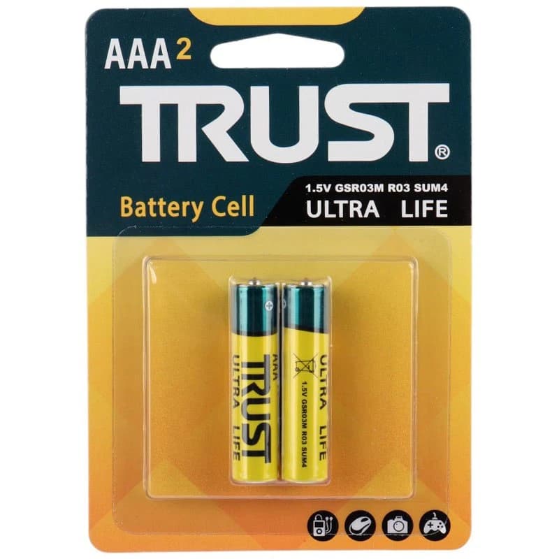 باتری دوتایی نیم قلمی تراست Ultra Life R03 — تصویر ۳
