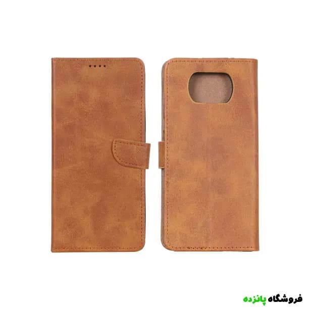 کیف چرمی موبایل شیائومی Poco X3 مگنتی – عسلی