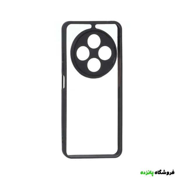 قاب محافظ لنزدار شیائومی Redmi 14C پشت سخت شفاف دور رنگی – مشکی