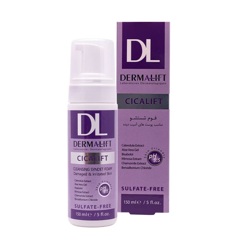 فوم شستشو صورت سیکالیفت درمالیفت مناسب پوست آسیب دیده حجم 150mL