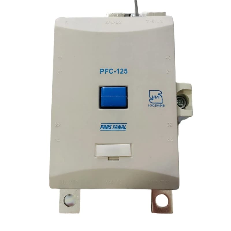 کنتاکتور 125 آمپر پارس فانال 60 کیلووات بوبین AC 220 مدل PFC-125