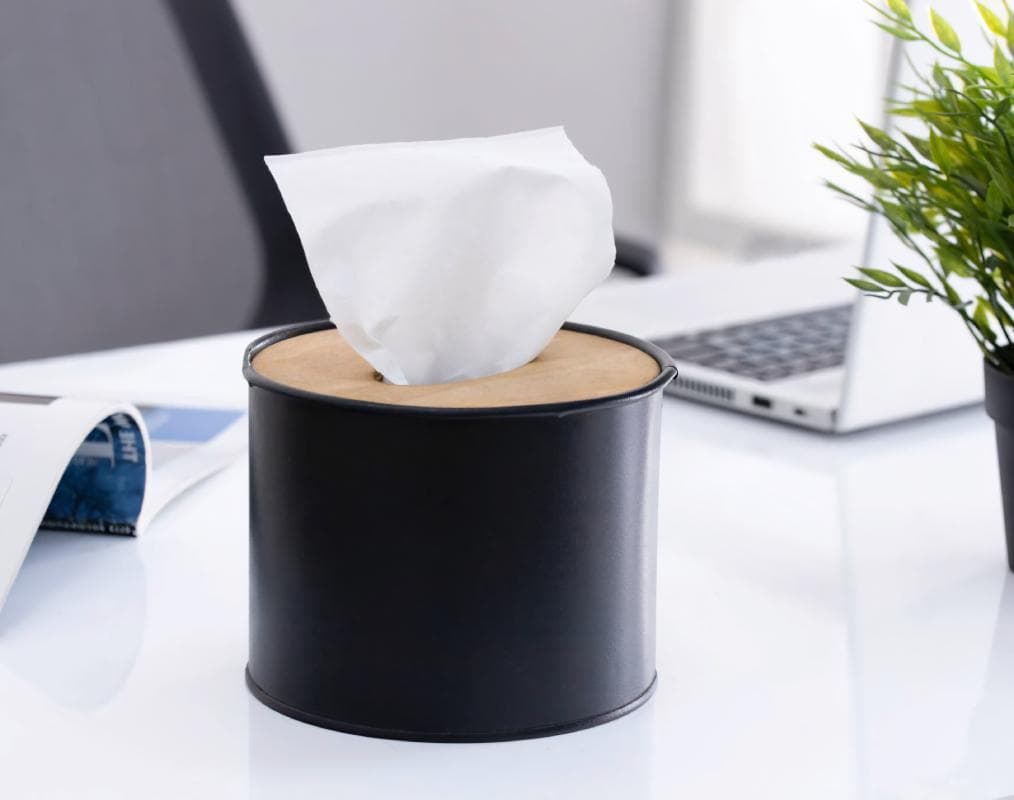 جا دستمال کاغذی فلزی درب چوبی T5109 — تصویر ۳