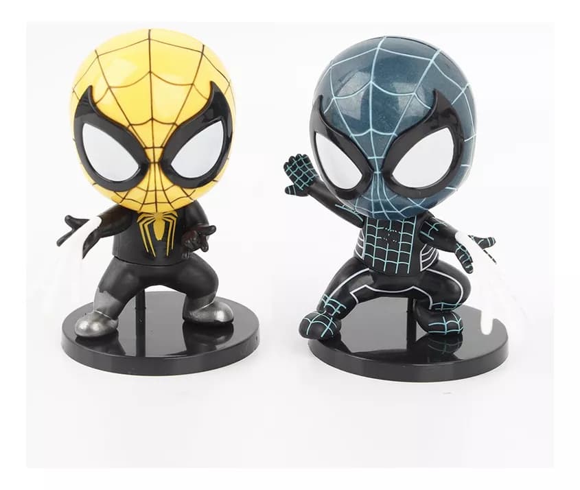 فیگور مردعنکبوتی (اسپایدرمن) SpiderMan (کله فلزی) مجموعه 6 عددی — تصویر ۳
