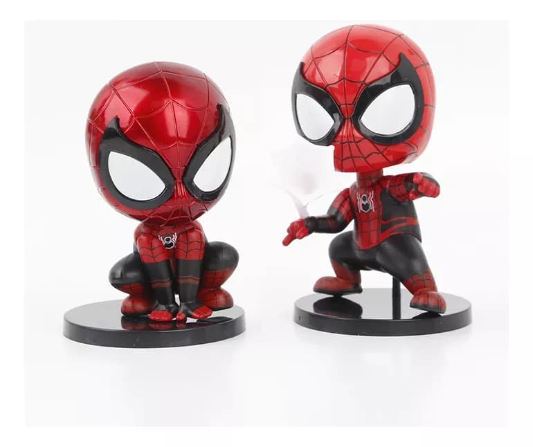 فیگور مردعنکبوتی (اسپایدرمن) SpiderMan (کله فلزی) مجموعه 6 عددی — تصویر ۵