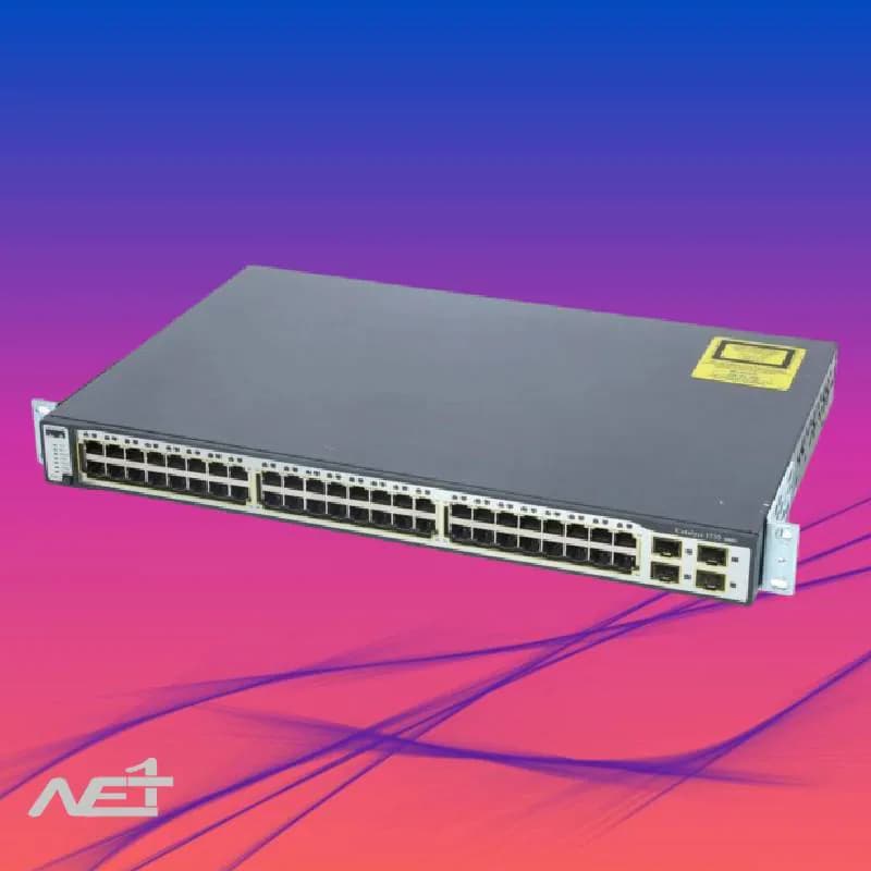 سوئیچ شبکه سیسکو مدل Cisco WS-C3750-48PS-S — تصویر ۲