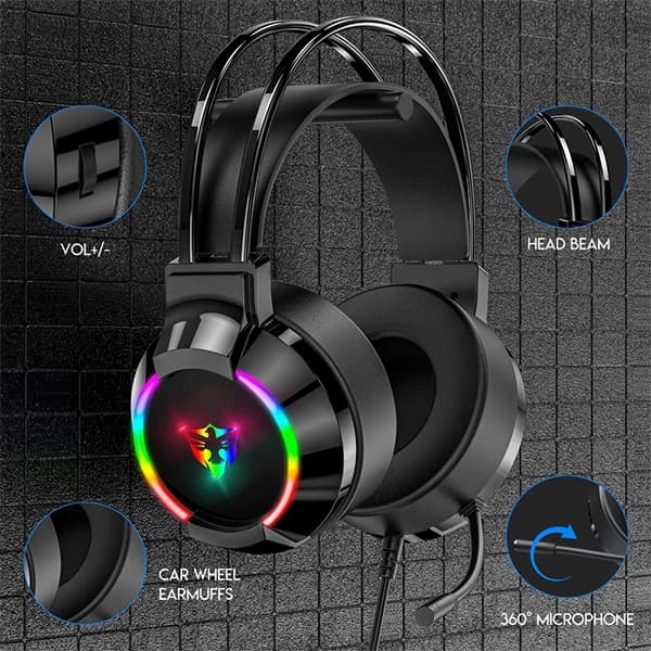 هدست سیم دار گیمینگ G606 USB — تصویر ۶