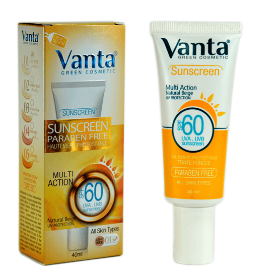 کرم ضد آفتاب ونتا مدل بژ روشن شماره 1 SPF60 حجم 40mL