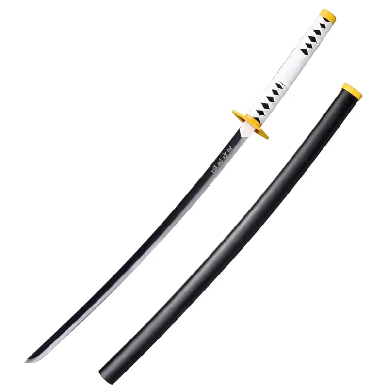 شمشیر چوبی 1 متری مدل گیو تومیوکا Giyu Tomioka طرح شیطان کش Demon Slayer کد 03 — تصویر ۳