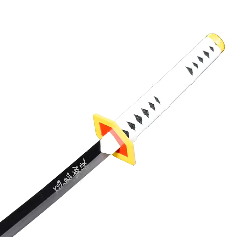 شمشیر چوبی 1 متری مدل گیو تومیوکا Giyu Tomioka طرح شیطان کش Demon Slayer کد 03 — تصویر ۵