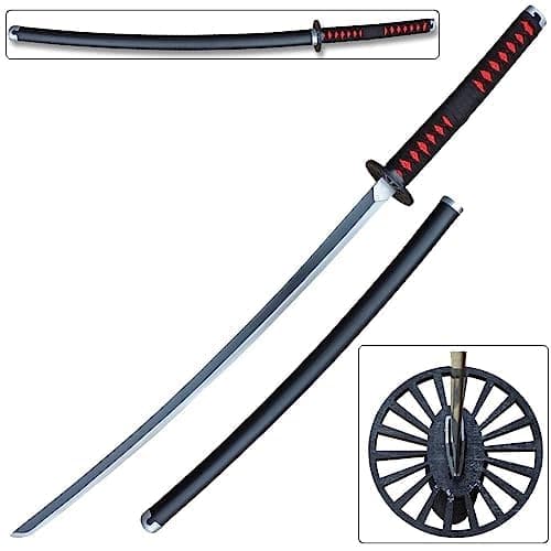 شمشیر چوبی 1 متری مدل تانجیرو کامادو Tanjiro Kamado طرح شیطان کش Demon Slayer کد 02 — تصویر ۵