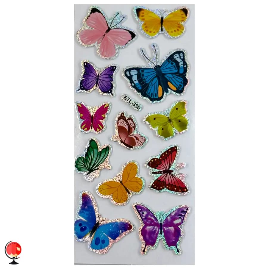 برچسب استیکر فانتزی طرح پروانه کوچک
