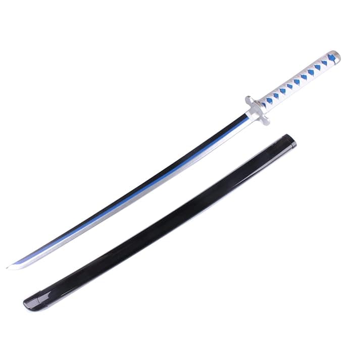 شمشیر چوبی 1 متری مدل گیو تومیوکا Giyu Tomioka طرح شیطان کش Demon Slayer کد 02