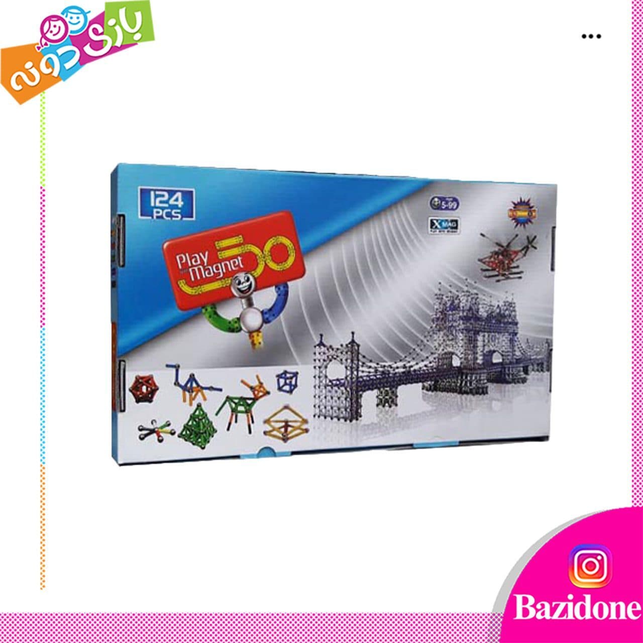 ساختنی مدل play magnet (124 قطعه)