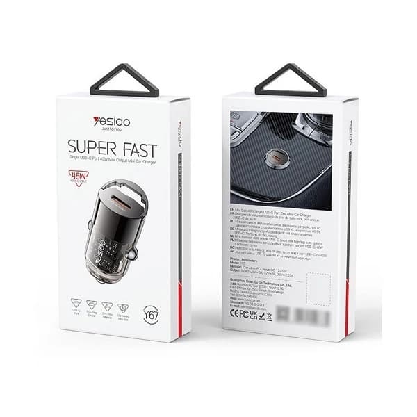 شارژر فندکی 45 وات یسیدو مدل Y67 — تصویر ۲