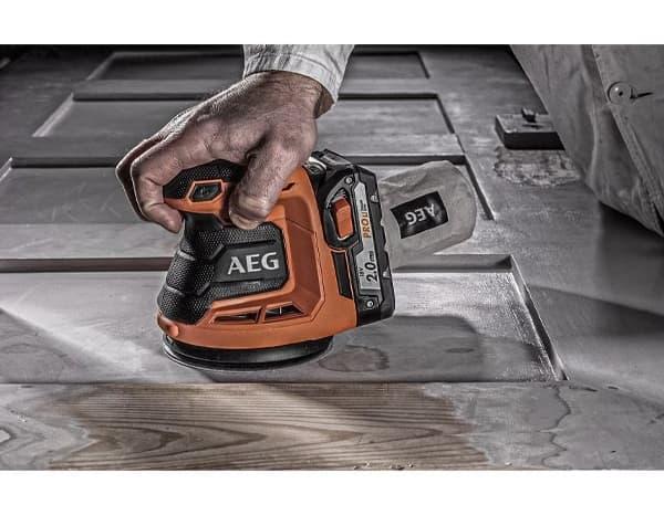 سنباده لرزان گرد AEG شارژی دیمر دار مدل BEX18-125-0 بدون باتری — تصویر ۶