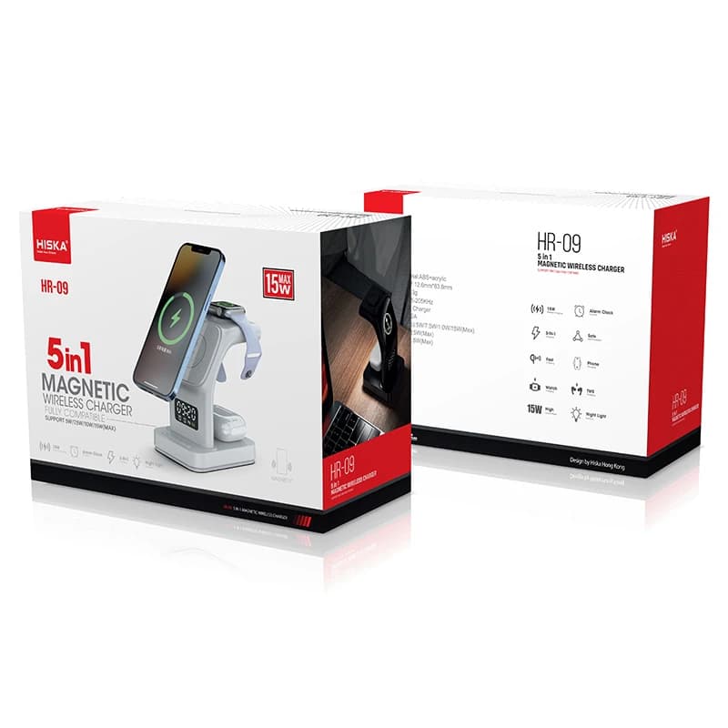 شارژر مگنتی وایرلس هیسکا مدل HR-09 — تصویر ۷
