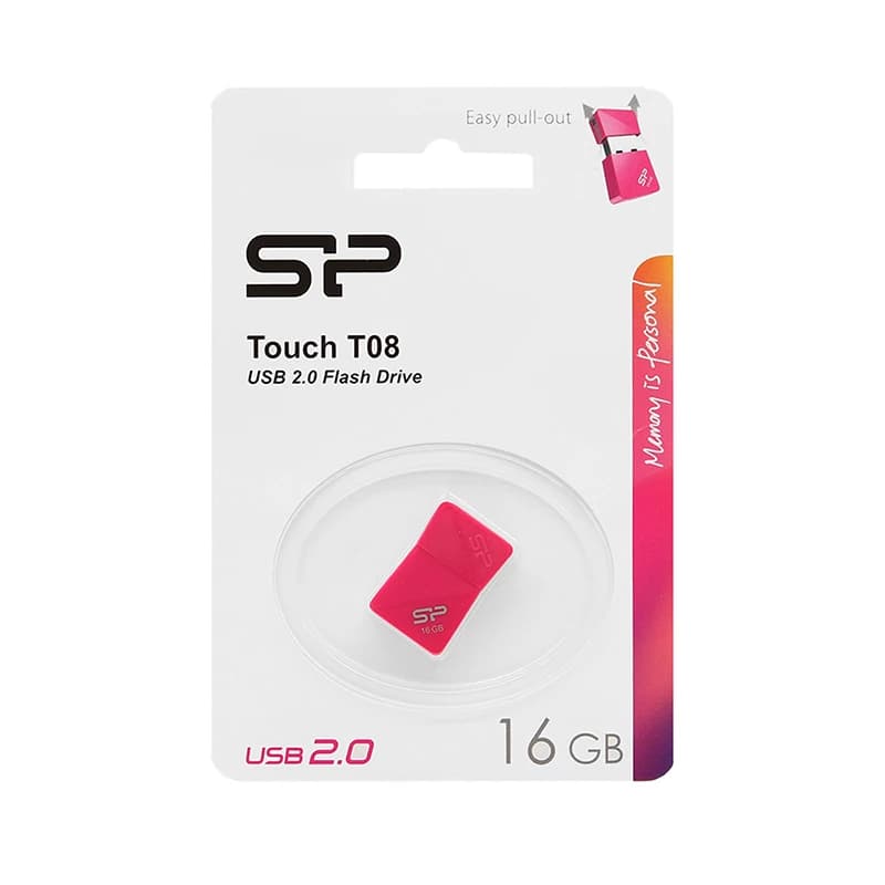 فلش مموری سیلیکون پاور مدل Silicon Power T08 ظرفیت 16 گیگابایت گارانتی متین