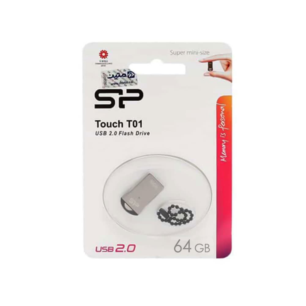 فلش مموری سیلیکون پاور مدل Silicon Power Touch T01 ظرفیت 64 گیگابایت گارانتی متین